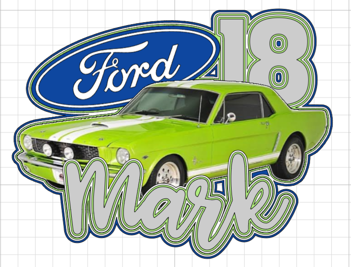 Ford Mustang Cake Topper