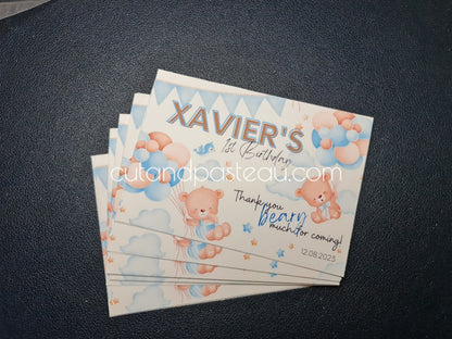 Teddy Bear Party Bag Labels