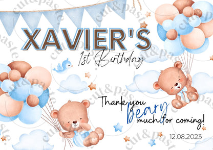 Teddy Bear Party Bag Labels