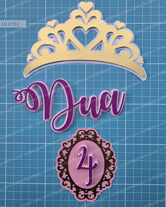 Princess Crown Cake Topper Bundle