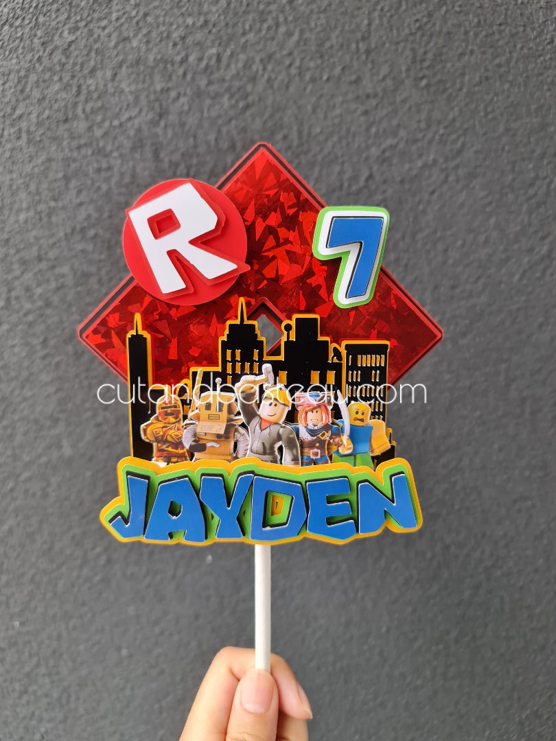 Roblox Cake Topper