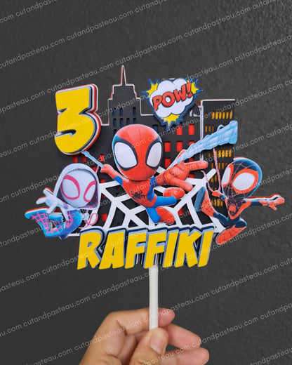 Spidey & Friends City Cake Topper